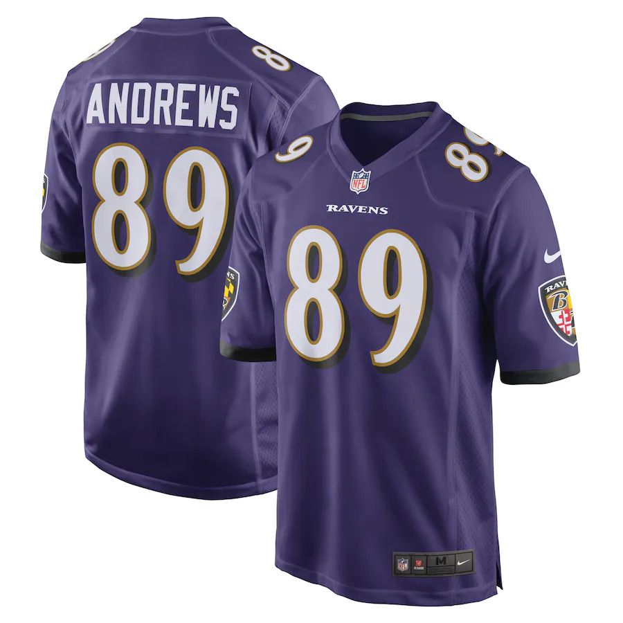 Men Baltimore Ravens #89 Mark Andrews Nike Purple Game Team NFL Jersey->baltimore ravens->NFL Jersey